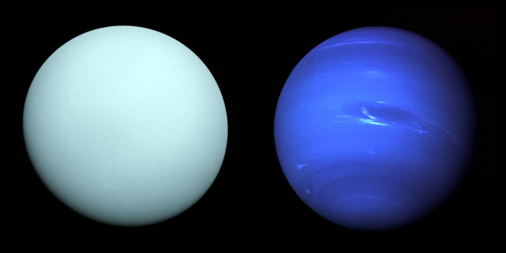 The Icy Blue Uranus and The Subtle Sapphire Neptune